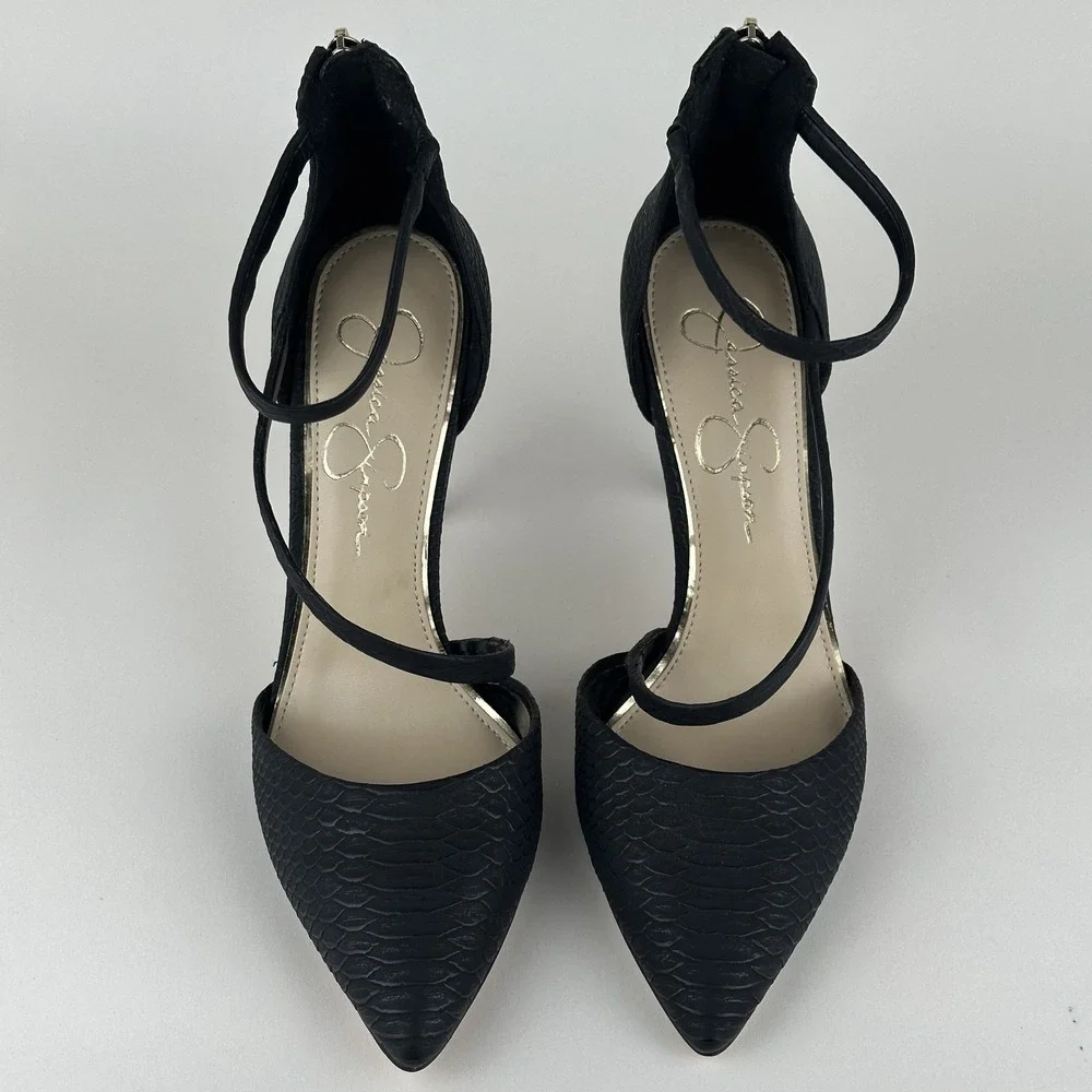 Jessica Simpson Piepper Women's Shoes Black Animal Print D'Orsay Size 9
